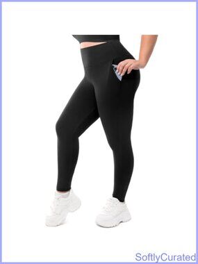 Plus Size Leggings with Pockets High Waisted Buttery Soft Yoga Workout